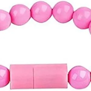 -Micro USB Cable Beads Bracelet Charging Sync Data Phone Charger for Andriod V8 - (Pink)-B091D21KJ2