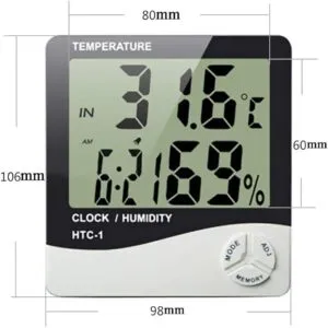 Clock and Thermometer and scale for temperature and humidity item No 439 - 11-B09692R2PS