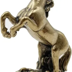 1pcs - Copper Running Horse Sculpture Ornaments Retro Brass Animal Feng Shui Small Statue Office Desk Home Decorations Figurines-B0BZJ2TDRP