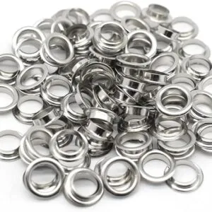 [100 Pcs -12MM - Silver ] Metal Eyelet Grommet Ring Kit for Garment Canvas Sewing Accessories Silver - (Iner Dia. 14mm-Outer Dia 22.5mm)-B0CQ9Q1XY8