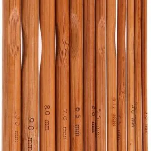 12pcs/set Carbonized Bamboo Needles Crochet Hooks,Knitting Needles, Knitting Tools Sweater Scarf Hat Weaving Tools-‎ B0C3Z7DN9N
