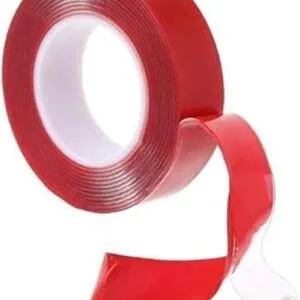 Red Double Sided Adhesive Tape High Strength Acrylic Gel Transparent Car Fix-B0969156LL