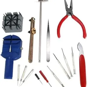 16PCS Watchmaker Watch Repair Tool Kit Back Case Opener Remover Watch Strap Spring pins Bar Link Anti-magnetic Screwdrivers-B0968YKJ5R