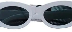 Men's Fashion Women's Luxury Cat Eye Sunglasses Triangle Vintage Design UV400 Sun Glasses Unisex Classic Small Outdoor Goggle Shades (oval - white)-B0DP15NJMB