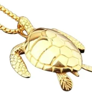 [1Pcs] New Trendy Turtle Pendant Necklace Women's Necklace Fashion Metal Animal Cute Accessories Party Gift-B0CPFQDBHM