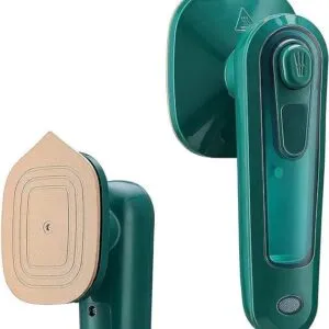 1Pcs Steam Iron, Mini Steam Iron for Clothes and Travel, Mini Iron 2 in 1: Portable Flat Iron and Spoon with Steam Ironing and Dry Ironing - 30W (Green)-B0DP6G7Q81