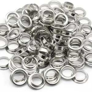 100 (Silver) Metal Eyelet Grommet Ring Kit for Garment Canvas Sewing Accessories Silver - (Iner Dia. 14 )-B0CPYK5DSLm-Outer Dia 22.5mm)