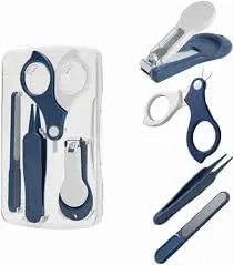 Children's nail clipper set, pacifier, nail polisher, booger clipper, baby scissors, baby ear scoop-B0DSV2W2WD