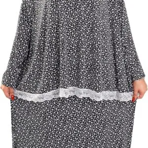 2 Piece Patterned Prayer Drop Cotton Feel Comfortable Fiber Material - Islamic Set High Quality Lace Tablis from 70k to 120k-B0DSPZPFM8