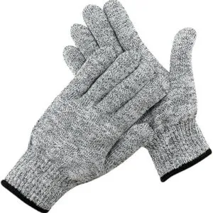 1 pair Small Size for Lady- High-strength Level 5 Safety Anti Cut Gloves Kitchen Butcher Cut Resistant Gloves for Fish Meat Cutting Gardening Safety Gloves (XL 26CM, CHINA)-B0DF7LQXHN