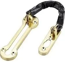 Door Security Chain, Heavy Duty Front Door Chain, Door Limiter Slide Door Chain Door Restrictor Security Lock for Safer Caller Identification & Home Security (Golden) Code 02-B0DNWFPY53