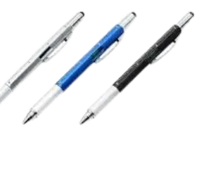 1PCe Construction Tools Screwdriver Screen Touch Ballpoint Pen Ruler Gadgets Capacitive Pen 6 in 1 Multi-functional Pen (Red)-B0FLT3LJD7