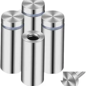 (4 قطع) مثبتات فاصلة، مسامير فاصلة من الفولاذ المقاوم للصدأ،(فضي - 2 سم × 3.5 سم)-B0G2LYSS4B