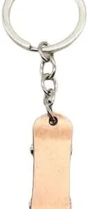 سلسلة مفاتيح لوح تزلج مصغرة بلون ذهبي وردي/نحاسي