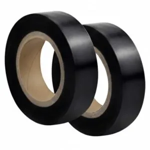 (قطعتان) شريط لحام عازل كهربائي مصنوع من البلاستيك، لفة واحدة بقياس 18 مم × 20 م - (أسود)